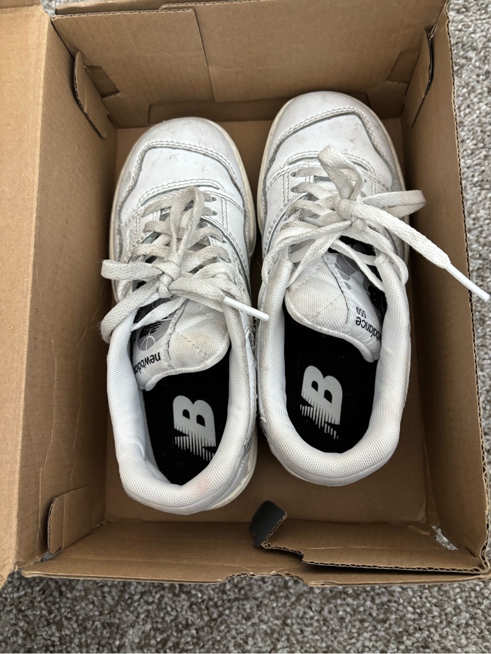 New Balance Kids' White Athletic Sneakers